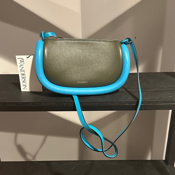 JW ANDERSON Handbags - JW Anderson Gray and Sky Blue Bumper Crossbody Bag
